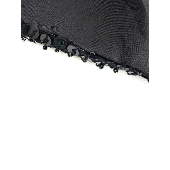 Lew Magram Black Sequins Evening Jacket XL 1-Button 3/4 Sleeves Lined Festive - Picture 9 of 10